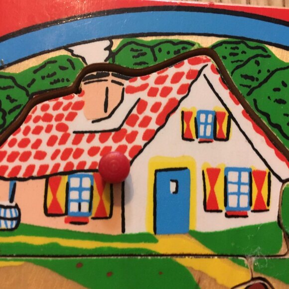 VINTAGE "Simplex" Wooden Red Riding Hood Fairy Tale Puzzle. - Picture 5 of 8